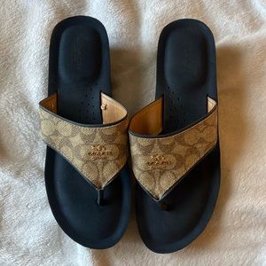 Coach Janice Sandals Navy Blue Women's Size 9.5